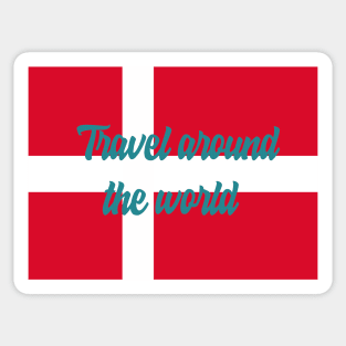 Travel Around the World - Denmark Sticker